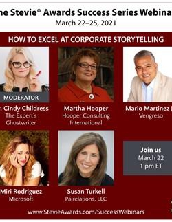 פרסי סטיבי משיקים את הוובינרים של סדרת ההצלחה 22-25 במרץ כדי לעזור לארגונים להגיע ליעדים שלהם באי הוודאות של שנת 2021